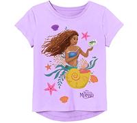 Disney Mädchen Disney's The Little Mermaid Movie Seashells Girls Short Sleeve T-Shirt, Lavendel, 4-5