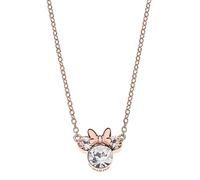 Disney Mädchen Halskette mit Minnie Mouse aus Silber und Zirkonen, Schmuck für Frauen