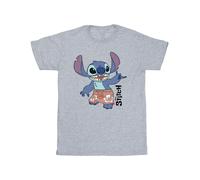 Disney Mädchen Lilo & Stitch Bermuda-Shorts Baumwoll-T-Shirt (Sport grau) 12-13A / 152-158cm