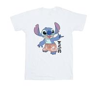 Disney Mädchen Lilo & Stitch Bermuda-Shorts T-Shirt aus Baumwolle (Weiß) 5-6A / 110-116cm