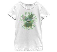 Disney Mädchen Lilo & Stitch I'm Feelin Lucky T-Shirt, Weiß, XS