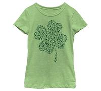 Disney Mädchen Mickey Classic Shamrock Fill T-Shirt, Apple Green, XS