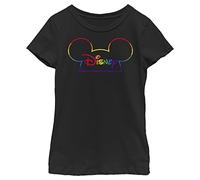 Disney Mädchen Mickey Mouse Prideful Mouse Ears T-shirt T-Shirt, Schwarz, XS