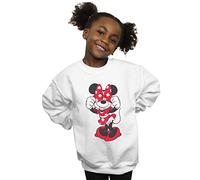 Disney Mädchen Minnie Mouse Bow Eyes Sweatshirt Weiß 9-11 Years