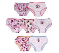 Disney Mädchen Minnie Mouse Underwear Multipacks with Assorted Prints in Sizes 2/3t, 4t, 4, 6, 8 and 10 Slip, 7er-Pack, 100% gekämmte Baumwolle mit klassischem Druck, 4 Jahre