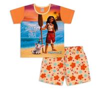 Disney Mädchen Moana Pyjama Set - Weiche Baumwolle Kurzarm Pjs Nachtwäsche für Kinder - Atmungsaktiv & Buntes Design, lachsfarben, 2-3 Years