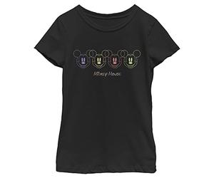 Disney Mädchen Neon Faces T-Shirt, S
