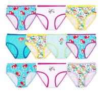 Disney Mädchen Princess from The Little Mermaid 100% Combed Cotton Underwear Panties Sizes 2/3t, 4t, 4, 6 and 8 Slip, 10er Pack Ariel, 4 Jahre