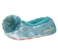 Disney Mädchen Prinzessin Jasmin Hausschuhe Kinder Aladin Fleece gefüttert Dress Up Ballettpumps, - blau - Größe: 27 EU