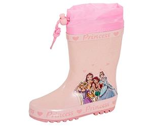 Disney Mädchen Prinzessin Krawatte Top Gummistiefel Warm Gefüttert Gummistiefel Kinder Schneeschuhe, rose, 27 EU