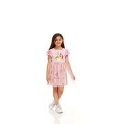 Disney Mädchen Prinzessin Mädchen Paillettenärmel Tüll Kleid Playwear Kleid, Rosa (01), 3 Jahre