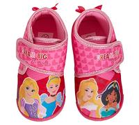 Disney Mädchen Prinzessinnen Hausschuhe für Kleinkinder Erste Lauflern-Hausschuhe Kinder Hausschuhe mit leichtem Verschluss Kindergarten-Hausschuhe, Rosa, 24 EU