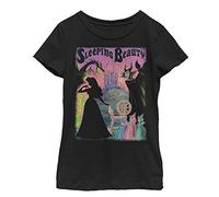 Disney Mädchen Sleeping Beauty Sleeping Beauty Poster T-shirt T-Shirt, Schwarz, XS