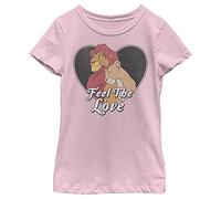Disney Mädchen The Lion King - Feel The Love T-Shirt T-Shirt, Rosa, XS