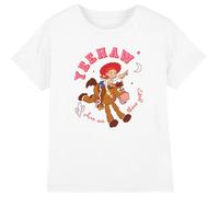 Disney Mädchen Toy Story Jessie Yeehaw Bullseye Girls, White T-Shirt, weiß, 7-8 Jahre