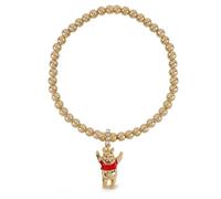 Disney Mädchen Winnie Puuh Charm, vergoldet, Stretch-Armband