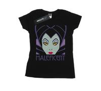 Disney - "Maleficent Cropped Head" T-Shirt für Damen (Schwarz) M