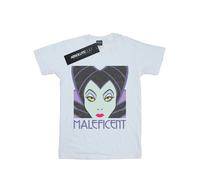 Disney - "Maleficent Cropped Head" T-Shirt für Damen (Weiß) M