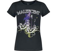 Disney Maleficent Damen-T-Shirt mit Gel-Print, Größe M