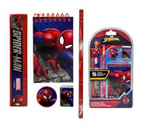 Disney Marvel Schreibwaren-Set, 5-teilig, Notizblock, Bleistifte, Zubehör, Geschenkidee (Spiderman (1))