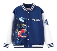 Disney Marvel Spider Man Bomberjacke, Toy Story, Cars, McQueen, Varsity-Cardigan, leichter Mantel, Druckknopf-Sweatshirts, 2-13 Jahre, Marvel Venom-deep blue, 12-13 Jahre