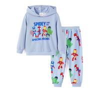 Disney Marvel Spider-Man Mickey Toy Story Cars Boy Pullover Hoodie & Jogger Pants Outfit-Set Sweatsuit Lounge Matching Set 2-9Y, Marvel-Hellblau, 4-5 Jahre