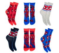 Disney Marvel Spider-Man Socken für Jungen, Set mit 6 Baumwolle Socken für Jungen, Größen EU 23 bis 34 (DE/NL/SE/PL, Numerisch, 31, 34, Regular, Mehrfarbig)