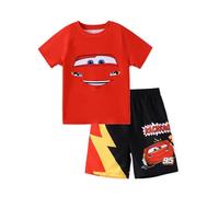 Disney Marvel Spiderman Cars Jungen-Badeanzug, Rashguard-Shirts und Badehose, Jungen-Schwimmset, Mickey-Sommer-Badeanzug, 2-13 Jahre, Disney Cars Lightning McQueen-Rot, 4-5 Jahre