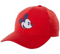 Disney Men's Baseball Cap Mickey Mouse Curved Brim Snap-Back Hat, Mickey Red