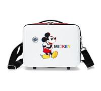 Disney Mickey 3D Weißer anpassbarer Kulturbeutel, 29 x 21 x 15 cm, starres ABS, 9,14 l, 0,8 kg