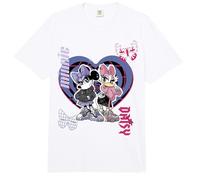 Disney Mickey And Friends Anime Style Daisy And Minnie Heart Comfort Colors Adult Heavyweight T-shirt