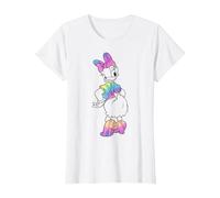 Disney Mickey And Friends Daisy Duck Tie Dye T-Shirt, Damen, Weiß, XS