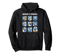Disney Mickey And Friends Donald Duck Moods Box Up Pullover Hoodie, Unisex für Erwachsene, Schwarz, L