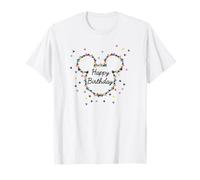 Disney Mickey And Friends Happy Birthday Mickey Confetti T-Shirt