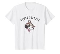 Disney Mickey And Friends Howdy Partner Cowboy Mickey Retro T-Shirt, Kinder, Weiß, 140
