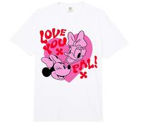 Disney Mickey And Friends Love You Pal Minnie & Daisy Heart Comfort Colors Adult Heavyweight T-shirt