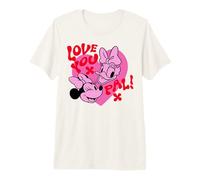 Disney Mickey And Friends Love You Pal Minnie & Daisy Heart Premium T-Shirt