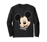 Disney Mickey and Friends Micky Big Face Signature Langarmshirt