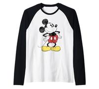 Disney Mickey and Friends Micky Maus Vintage Outline Raglan
