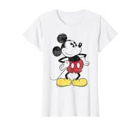 Disney Mickey and Friends Micky Maus Vintage Outline T-Shirt, Damen, Weiß, S