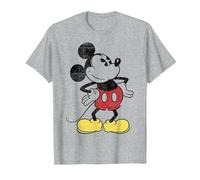 Disney Mickey and Friends Micky Maus Vintage Outline T-Shirt, Herren, Grau Meliert, XL