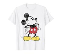 Disney Mickey and Friends Micky Maus Vintage Outline T-Shirt, Herren, Weiß, S