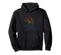 Disney Mickey And Friends Rainbow Outline Classic Pose Pullover Hoodie