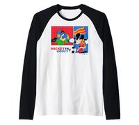 Disney Mickey And Friends Stricker Mickey Vs Goalie Goofy Raglan
