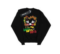 Disney - "Mickey And Minnie Mouse Hippie Love" Sweatshirt für Damen (Schwarz) S