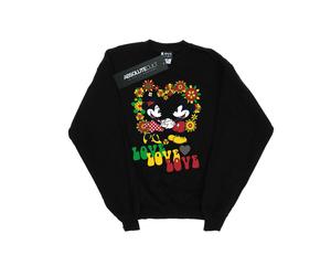 Disney - "Mickey And Minnie Mouse Hippie Love" Sweatshirt für Damen (Schwarz) S