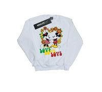 Disney - "Mickey And Minnie Mouse Hippie Love" Sweatshirt für Damen (Weiß) 2XL