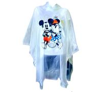 Disney Mickey and Minnie Mouse Love Never Folds Regenponcho Hoodie (as1, alpha, one_size, regular, regular, Erwachsene)
