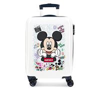 Disney Mickey Be Cool Kabinenkoffer Weiß 38 x 55 x 20 cm Starres ABS Seitenkombinationsschloss 34L 2 kg 4 Doppelrollen Handgepäck