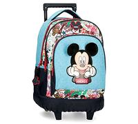 Disney Mickey Be Cool Kompakter Rucksack 2 Rollen Blau 32x43x21 cm Polyester 28,9L